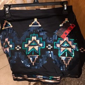 Cute and Sassy black/sequins mini skirt